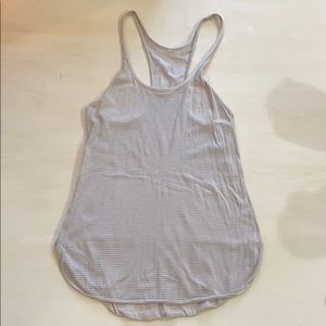Lululemon light striped razor back tank top